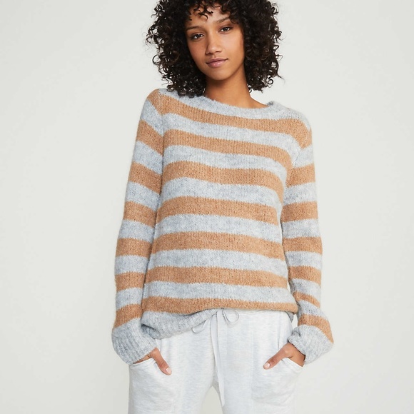 Lou & Grey Sweaters - Lou & Grey Striped Plushfuzz Sweater sz S